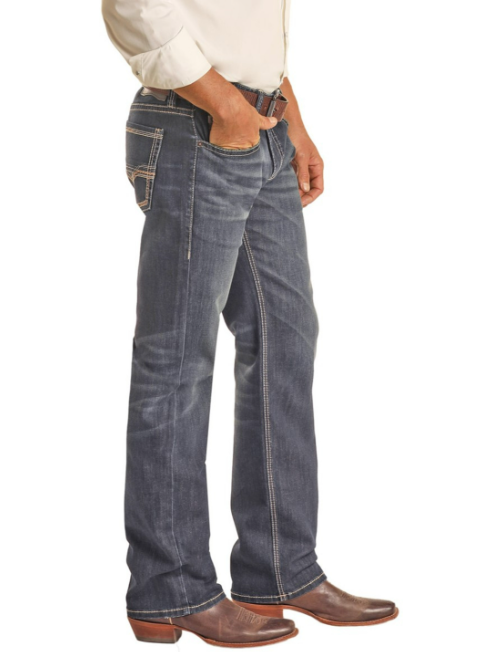 Rock & Roll Brown Stitch Jean