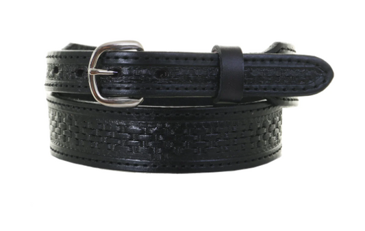 DJ Black Basket Weave Tooled Belt