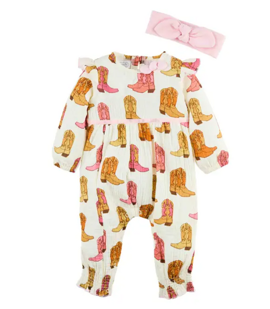 Cowgirl Boot One-piece & HB Set