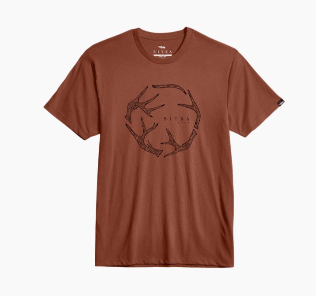 Sitka Antler Evo Tee Red Sumac