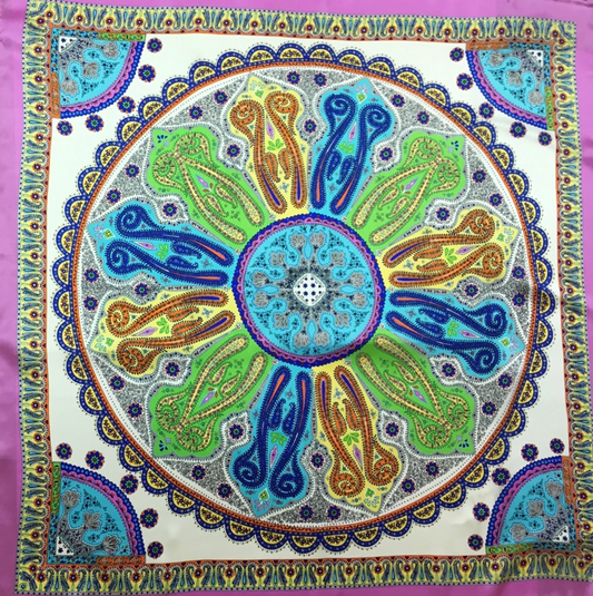 Byzantine Charmeuse Silk Scarf