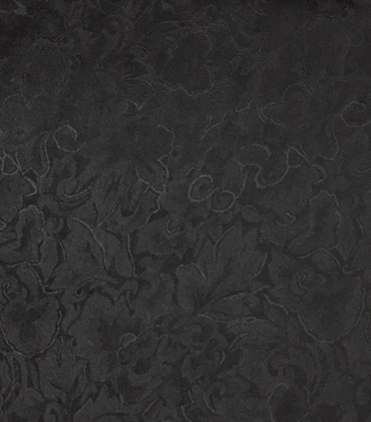 Jacquard Black Silk Scarf
