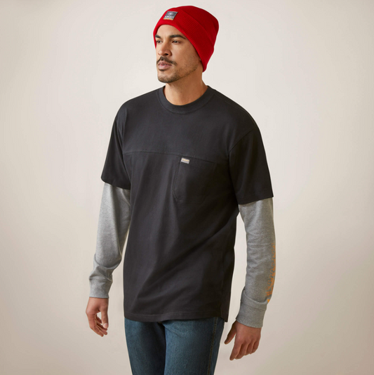 Ariat Rebar BLK/Gry Dually Shirt