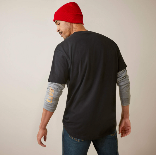 Ariat Rebar BLK/Gry Dually Shirt