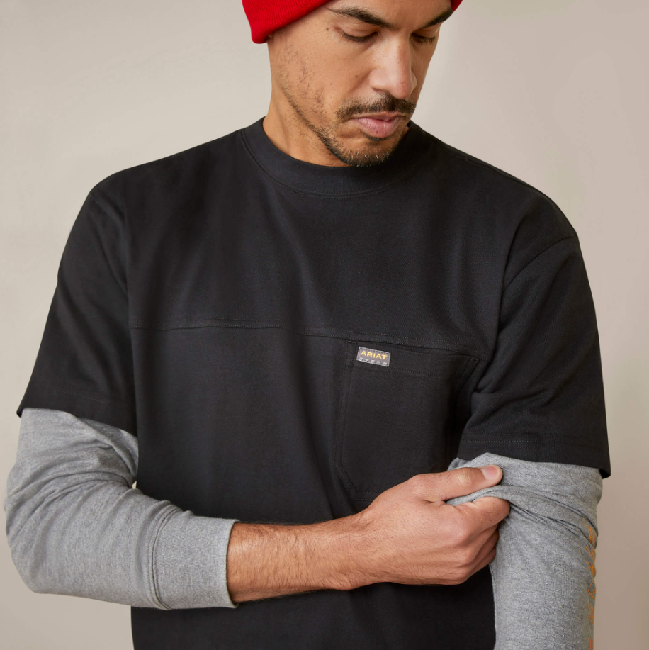 Ariat Rebar BLK/Gry Dually Shirt