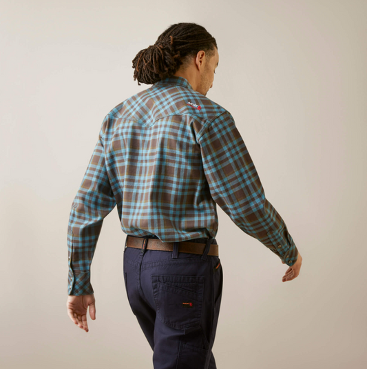 Ariat FR Retro Coffee Snap Work Shirt