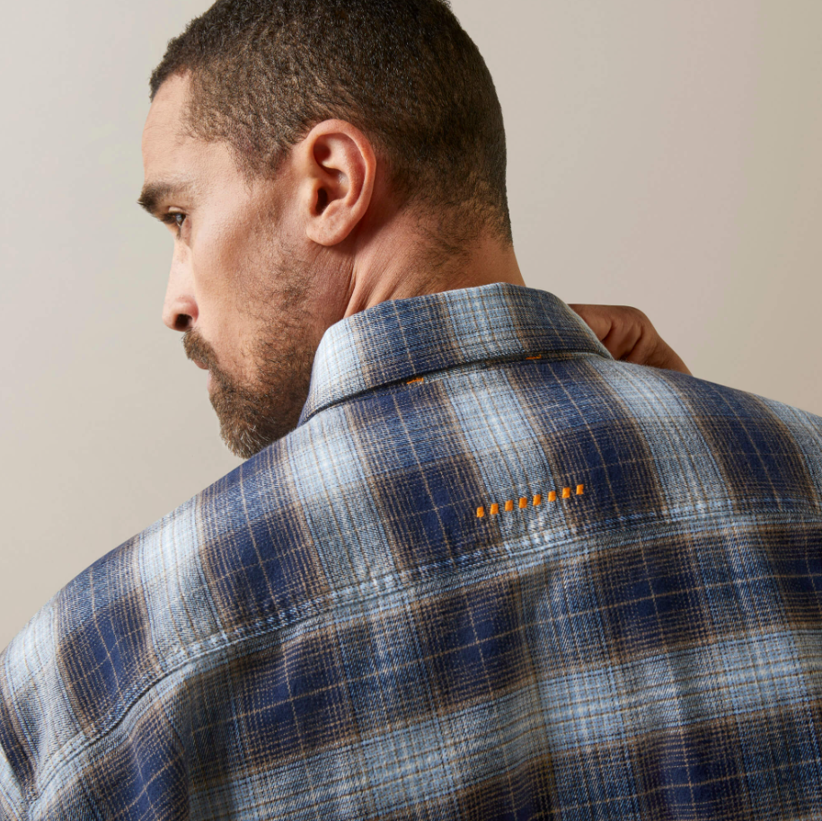 Ariat Rebar Flannel BL/KH/Plaid Shirt