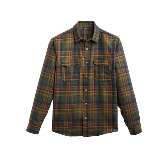 Pendleton GN/GLD/ Merino Wool Shirt