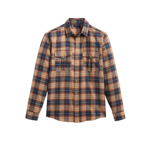 Pendleton BlueTan Plaid Wool Shirt