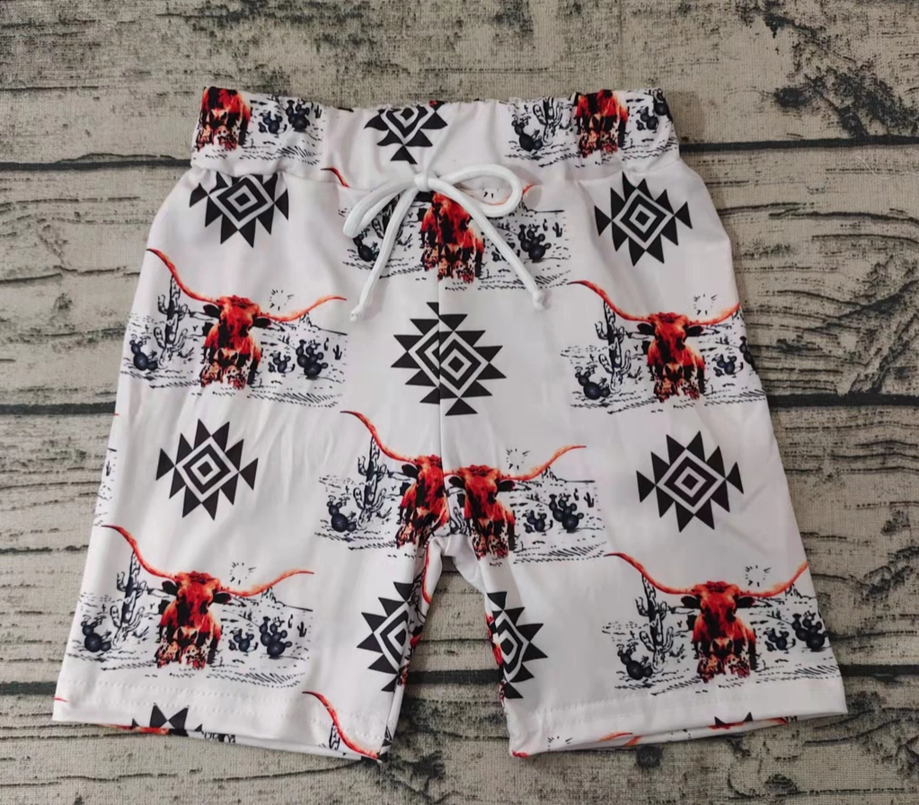Western Cow Swim Trunks