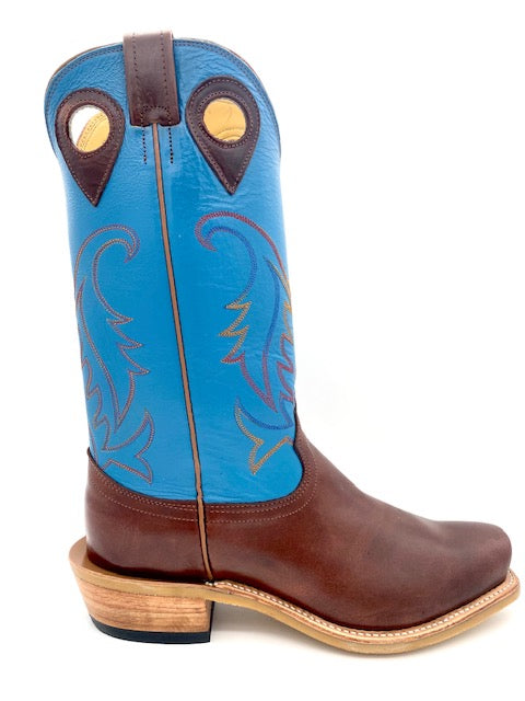 Fenoglio Tan Fuji With Sky Blue Motochap Boot