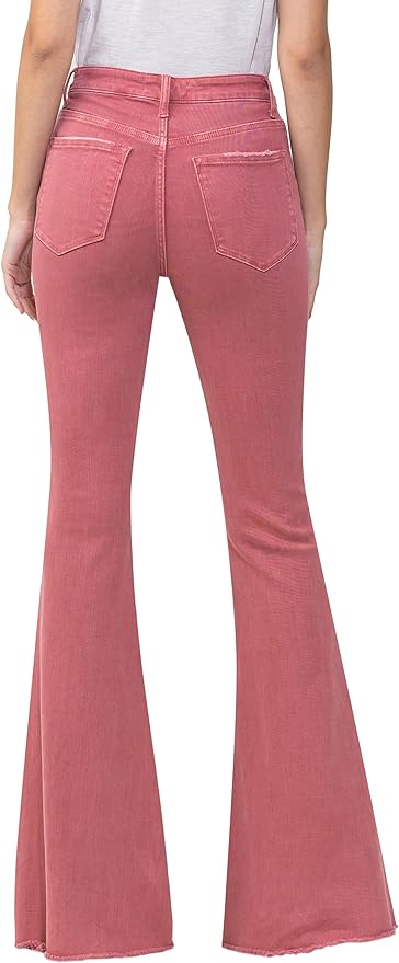 Mineral Red High Rise Super Flare Jeans