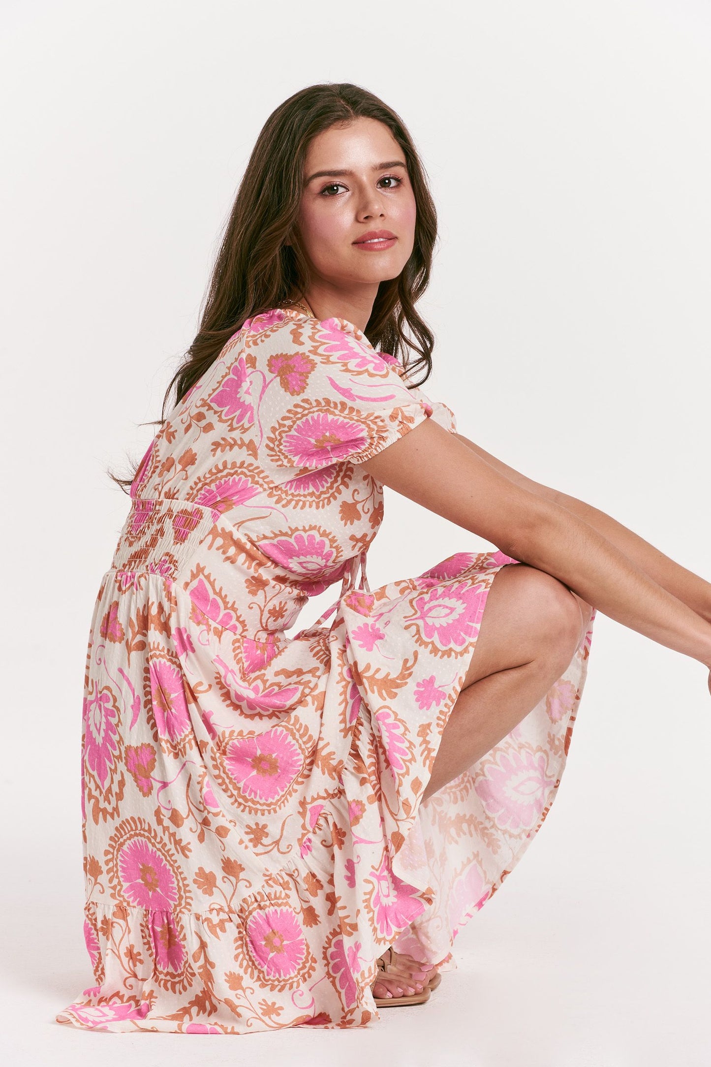 Another Love Delta Raglan Sleeve Dress in Amalfi Muse