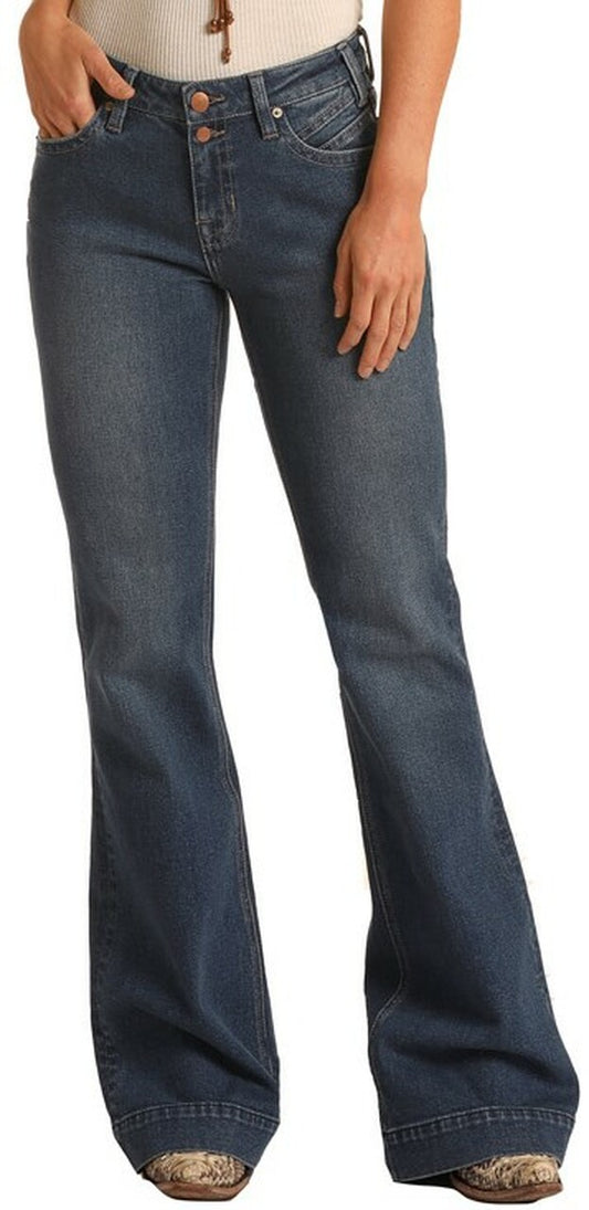 Rock & Roll Mid Rise Trouser Jean