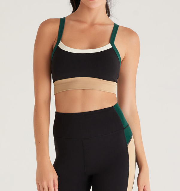 Z Supply Spot On Color Block Black Bra Black SM