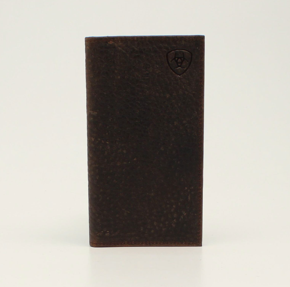 Ariat Mens Rodeo Shield Logo Brown Wallet