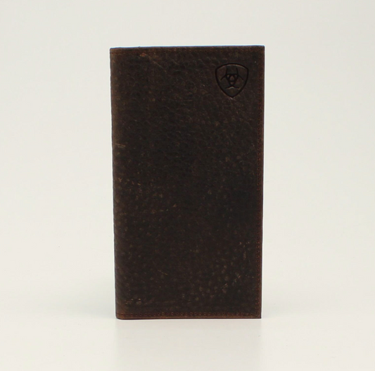 Ariat Mens Rodeo Shield Logo Brown Wallet