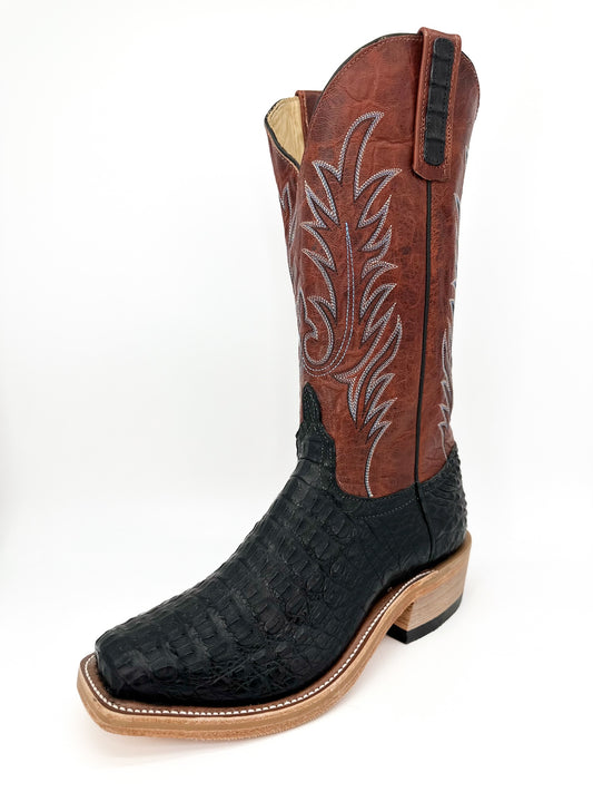 Anderson Bean Black Lux Hornback Caiman Boot