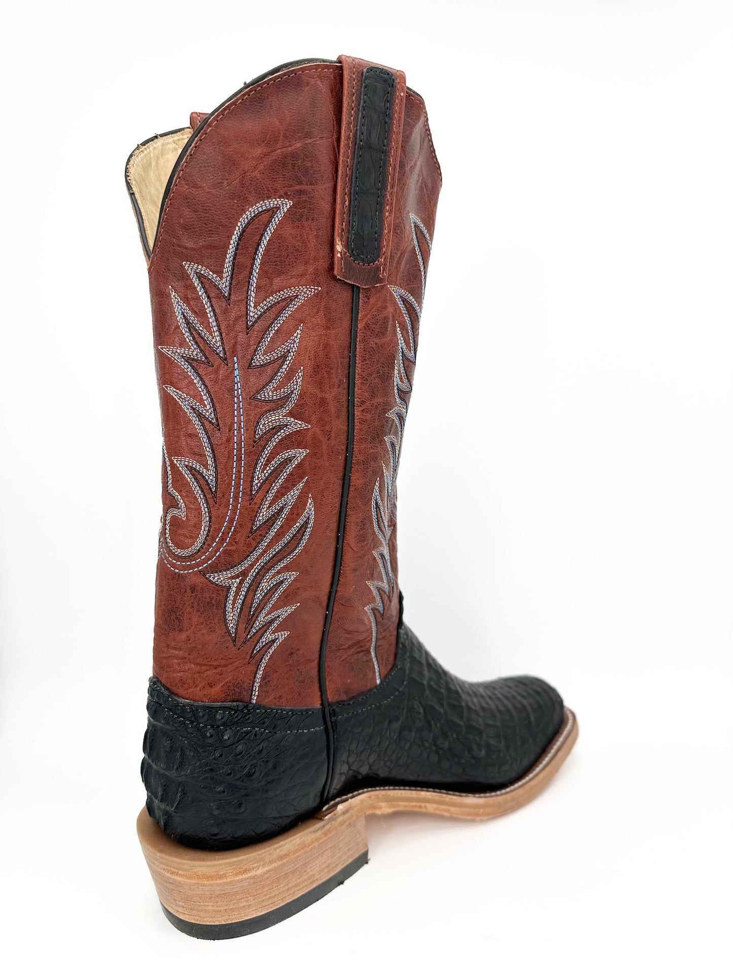 Anderson Bean Black Lux Hornback Caiman Boot