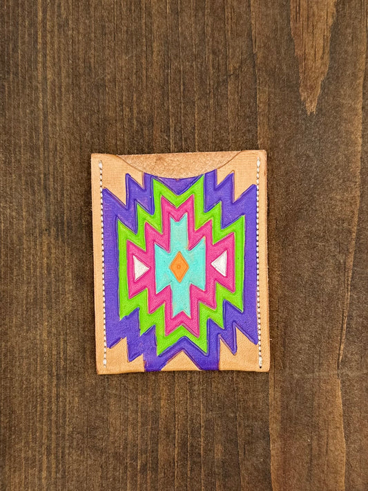 McIntire Saddlery Aztec Original Print Card Holder