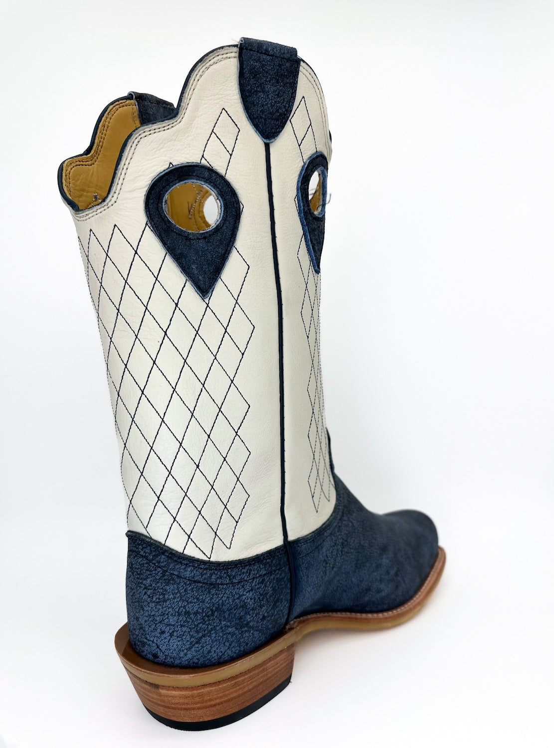 Fenoglio Blue Cape Buffalo with Cream Boot