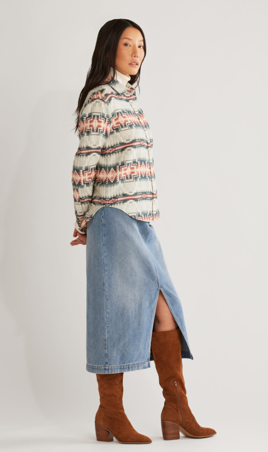 Pendletopn Long Beach Chamois Shirt Harding Blue