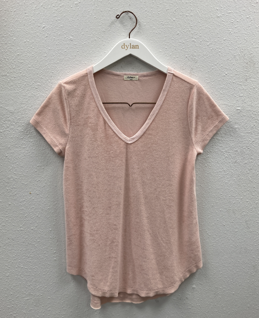 Dylan Terry V-Tee Pink S