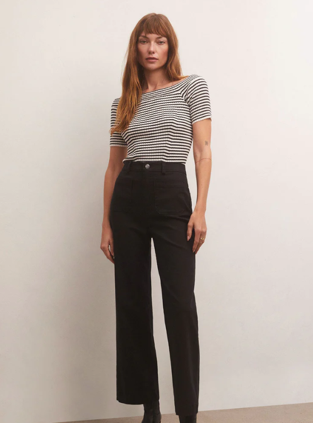 Z Supply Esder Twill Black Pant