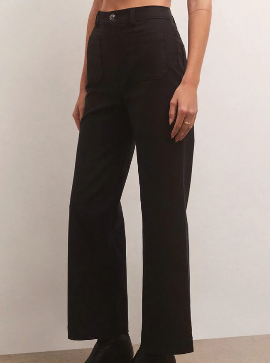 Z Supply Esder Twill Black Pant
