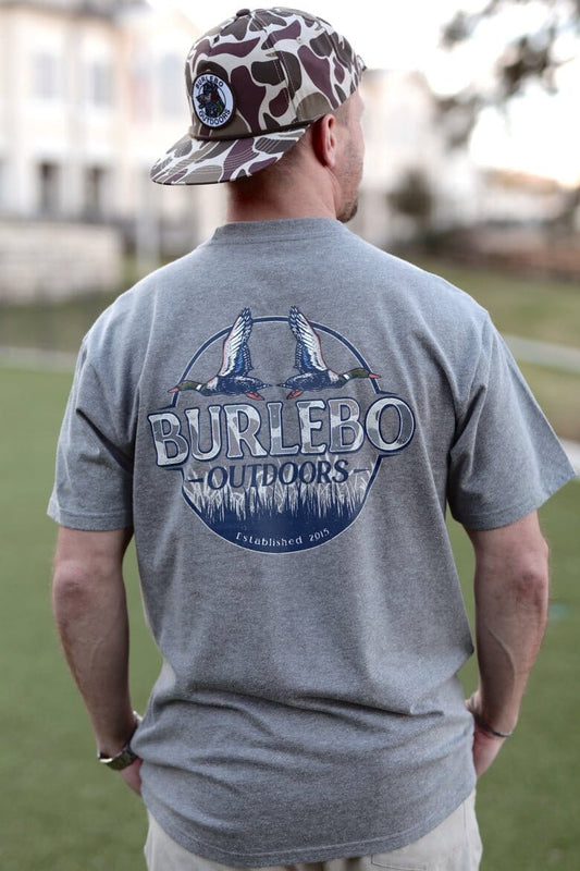 Burlebo Circle Ducks Tee in Dark Heather Grey