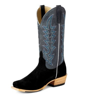 Horse Power Black Suede Boot 7.5 EE