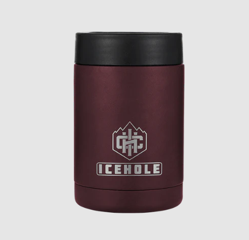 Icehole 12oz Coozie Chocolate Maroon