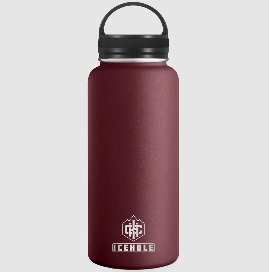 Icehole 32oz Bottle Chocolate Maroon