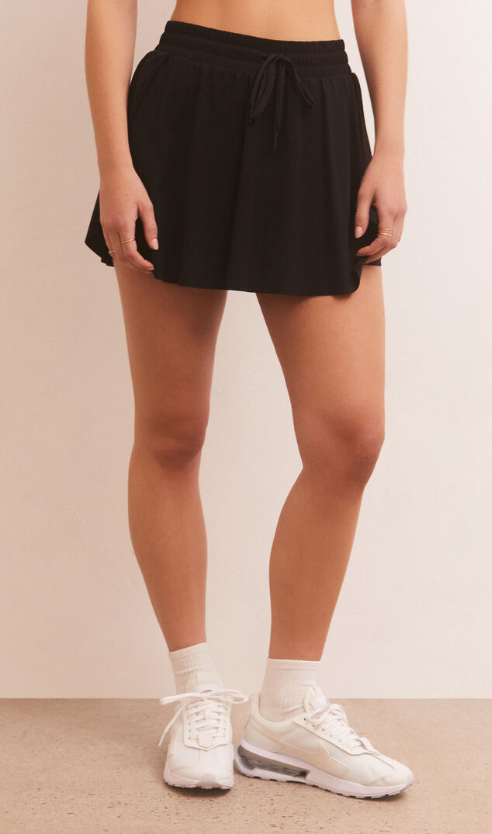 Z Supply Match Point Black Skirt