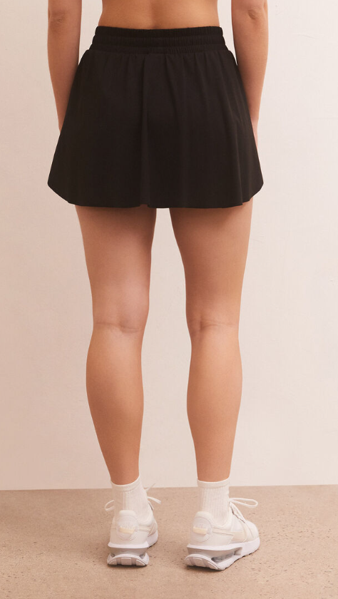 Z Supply Match Point Black Skirt