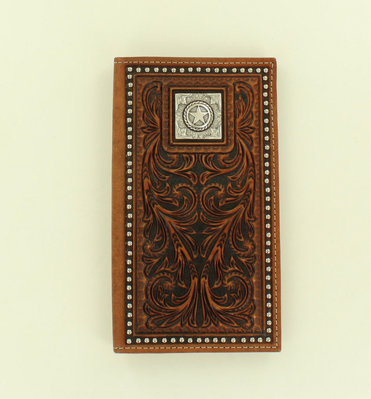 Nocona Rodeo Square Star Concho Wallet