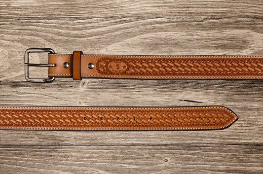 Texas Saddlery Natural Basket Belt