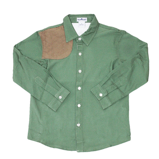 Sage Green and Khaki Long Sleeve Shirt