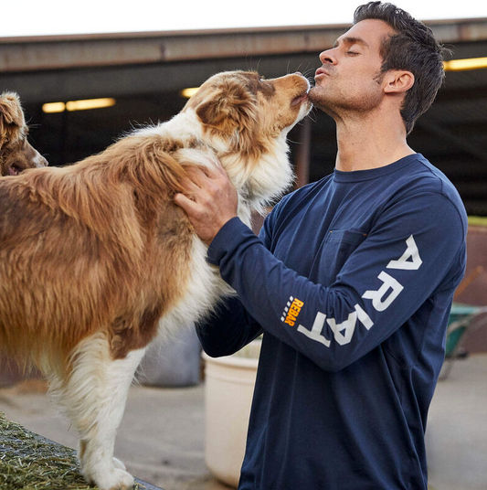 Ariat Rebar Workman Logo Long Sleeve Shirt Navy S