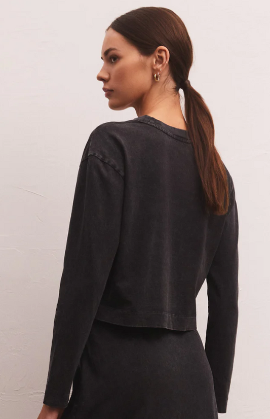 Z Supply Sloane LS Black Top