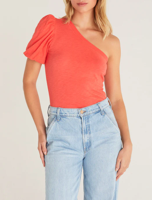 Penelope One Shoulder Top Firecracker XS