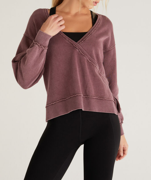 Z Supply Reversible Washed Sweatshirt Fig S