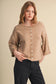 Elbow Length Sleeve Sweater Cardigan in Mocha Brown