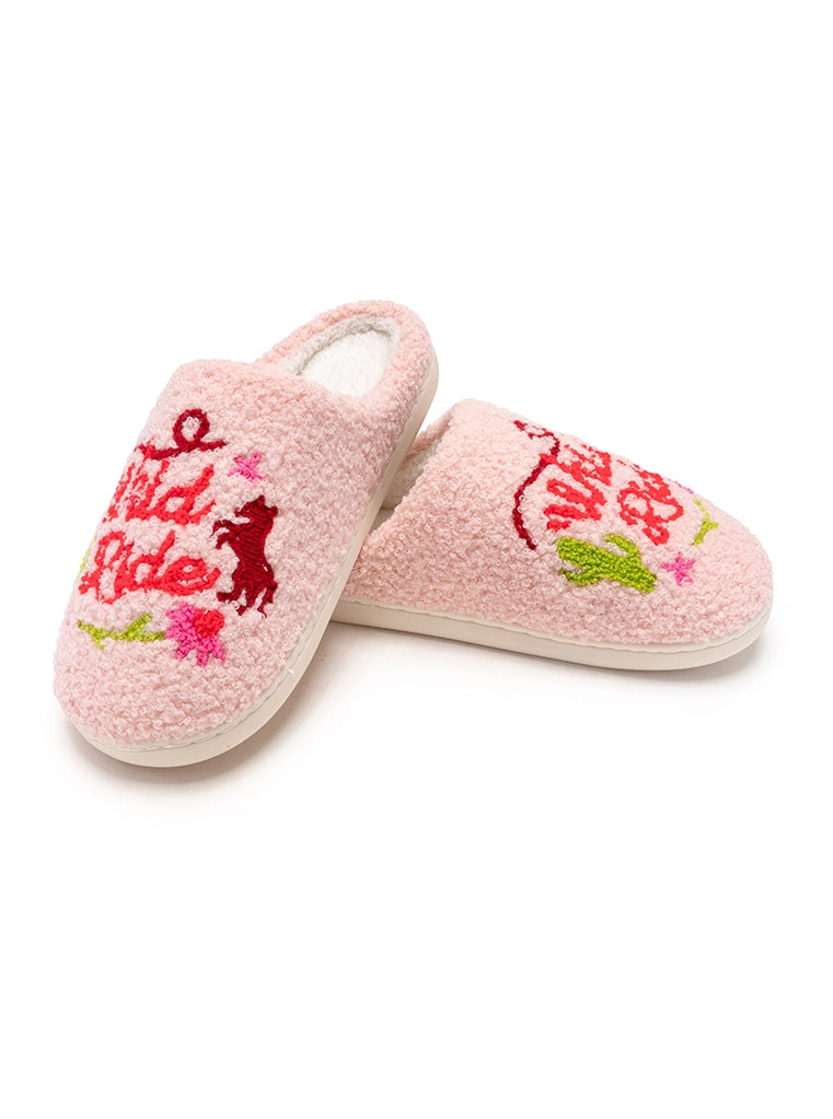 Pink "Wild Ride" Slippers