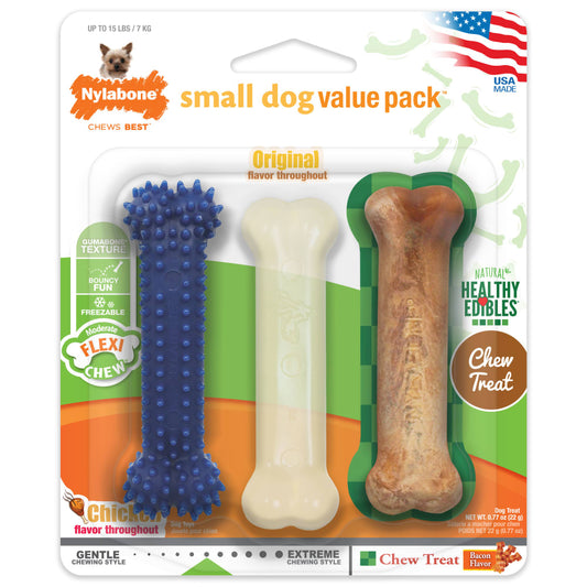 Nylabone Healthy Edibles and Flexi Chew Value Pack
