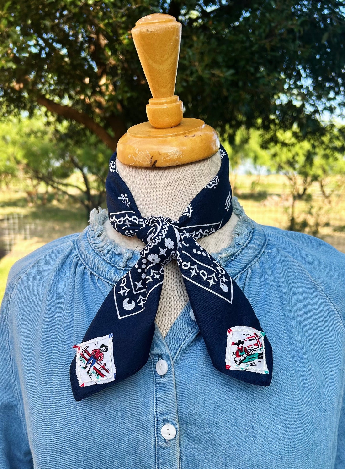 The Drovers Embroidered Bandana
