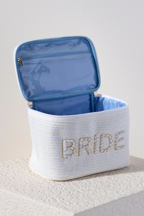 Shiraleah "Bride" White Cosmetic Case