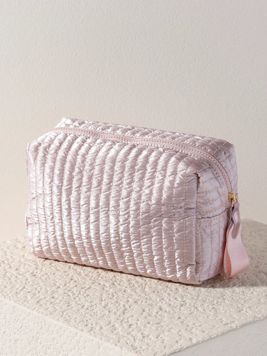 Shiraleah Logan Large Boxy Cosmetic Pouch in Rose