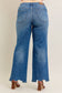 Judy Blue High Waisted Tummy Control Chew Hem Wide Leg Jean