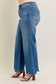 Judy Blue High Waisted Tummy Control Chew Hem Wide Leg Jean